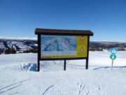 Slope signposting including a piste map in the ski resort of Kvitfjell