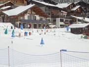 Children's area run by the Ecole de Ski Internationale in Les Saisies  