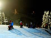 Night skiing resort Skiliftkarussell Winterberg