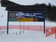Digital displays providing information on open lifts and slopes