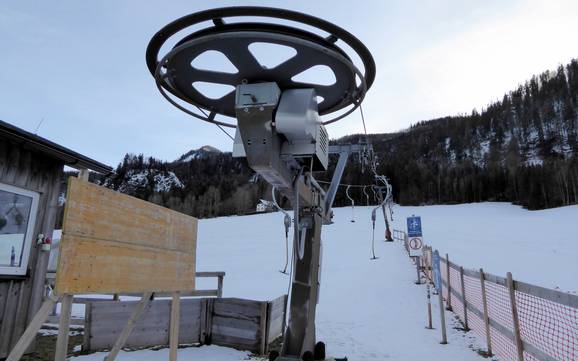 Highest base station at Lake Wolfgang (Wolfgangsee) – ski resort Laimerlift – St. Gilgen
