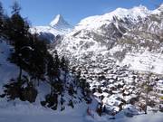 View of the accommodations in Zermatt