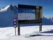 Detailed piste map at the mountain station