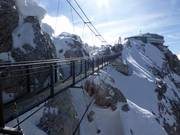 You can stare 400 meters down from the hanging bridge on the Dachstein!