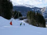 Ski slope at the Jennerwiesenbahn lift