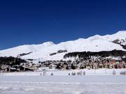 View of the ski resort of Zuoz