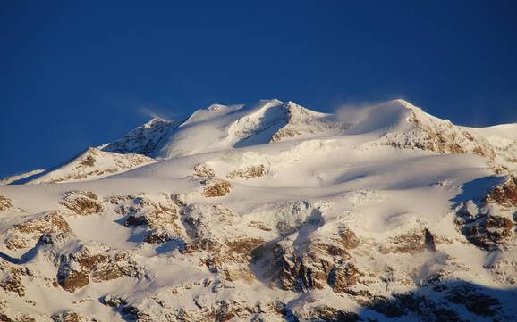Highest ski resort in the Province of Vercelli – ski resort Alagna Valsesia/Gressoney-La-Trinité/Champoluc/Frachey (Monterosa Ski)