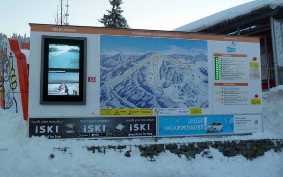 Almberg-Haidel-Dreisessel: orientation within ski resorts – Orientation Mitterdorf (Almberg) – Mitterfirmiansreut