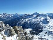 View from the Lagazuói over the Dolomites