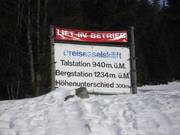 Information about the ski lift at the base station