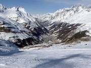 View of Zermatt from the ski resort