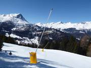 Snow-making on the Almabfahrt Alpboden slope