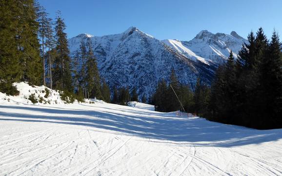 Ski resorts for beginners in the Naturpark Lechtal – Beginners Jöchelspitze – Bach