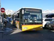 Buses run to the base stations on the Flumserberg