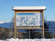Information board in the ski resort