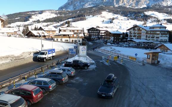 Alta Badia: access to ski resorts and parking at ski resorts – Access, Parking Alta Badia