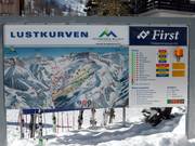 Information board at the Sareis chairlift