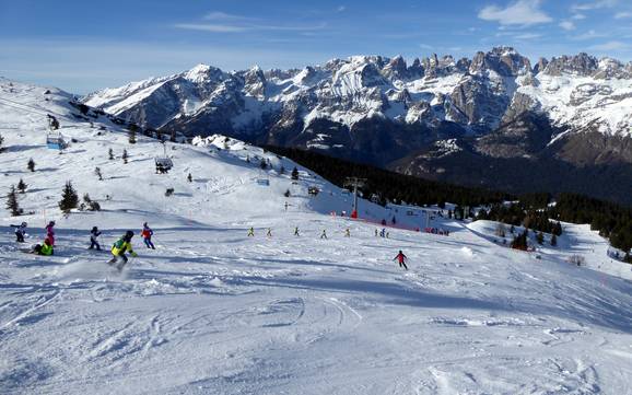 Biggest height difference in Altopiano della Paganella/Dolomiti di Brenta/Lago di Molveno – ski resort Paganella – Andalo