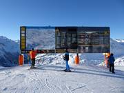 Exemplary orientation boards with current operating status information in the ski resort