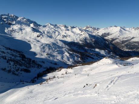 Écrins: size of the ski resorts – Size Serre Chevalier – Briançon/Chantemerle/Villeneuve-la-Salle/Le Monêtier-les-Bains
