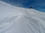 Groomed slope at Livigno