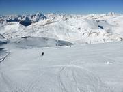 View of the ski resort at the Gletscher Jet