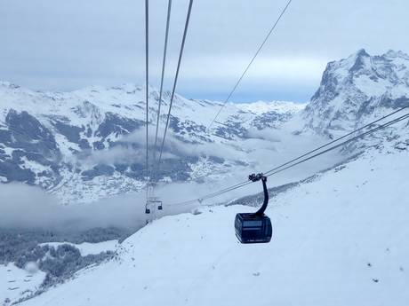 Jungfrau Region: best ski lifts – Lifts/cable cars Kleine Scheidegg/Männlichen – Grindelwald/Wengen