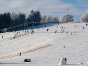 View of the wide ski slope at Donnstetten