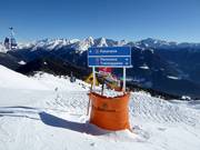 Slope signposting in the ski resort on the Rosskopf