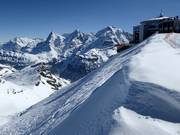 Unsecured freeride slope on the Schilthorn