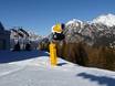 Snow reliability Val di Fassa (Fassa Valley/Fassatal) – Snow reliability Alpe Lusia – Moena/Bellamonte