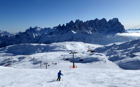 Biggest height difference in the Val di Fassa (Fassa Valley/Fassatal) – ski resort Passo San Pellegrino/Falcade