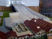 Model of the ski hall for an overview