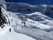Access to the glacier slopes