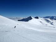 Easy Jetas slope from the highest point in the ski resort