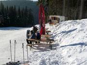 Snack bar in the ski resort Neklid