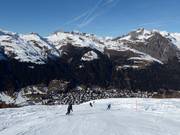 View of Davos from the slopes