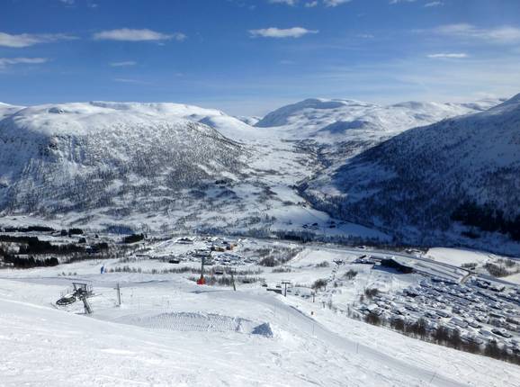 View of the "center" of the Myrkdalen ski resort
