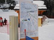 This is what the information boards look like at the base stations outside Les Saisies