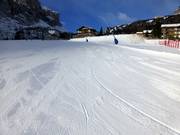 Perfectly groomed slope in Alta Badia