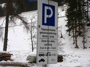 Daily parking places in St. Anton that are subject to a fee