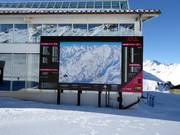 Panorama board showing current information in the ski resort of Ischgl