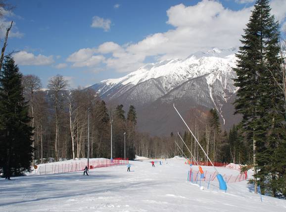 View of the Caucasus Mountains: B1 slope