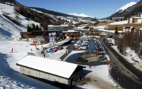 Surses (Oberhalbstein): access to ski resorts and parking at ski resorts – Access, Parking Savognin