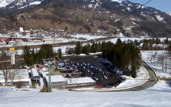 Prättigau: access to ski resorts and parking at ski resorts – Access, Parking Grüsch Danusa
