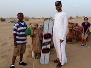 Camel and sandboard