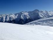 Wide slopes lead to Val Lumnezia