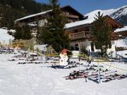 Lunch break in the children's ski school