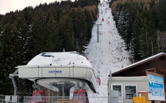 Biggest height difference in the Livigno Alps – ski resort Cima Piazzi/San Colombano – Isolaccia/Oga