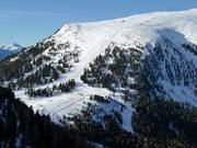View of the slopes on the Pala di Santa